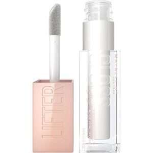 Maybelline Lifter Gloss, Hydrating Lip Gloss with Hyaluronic Acid, High Shine for Plumper Looking Lips, Pearl, Silver Pearl Clear, 0.18 Ounce